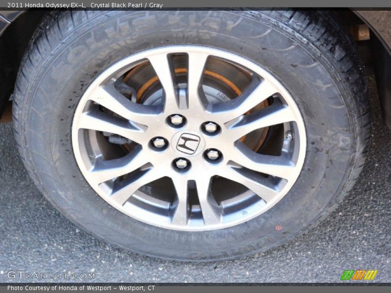 Crystal Black Pearl / Gray 2011 Honda Odyssey EX-L