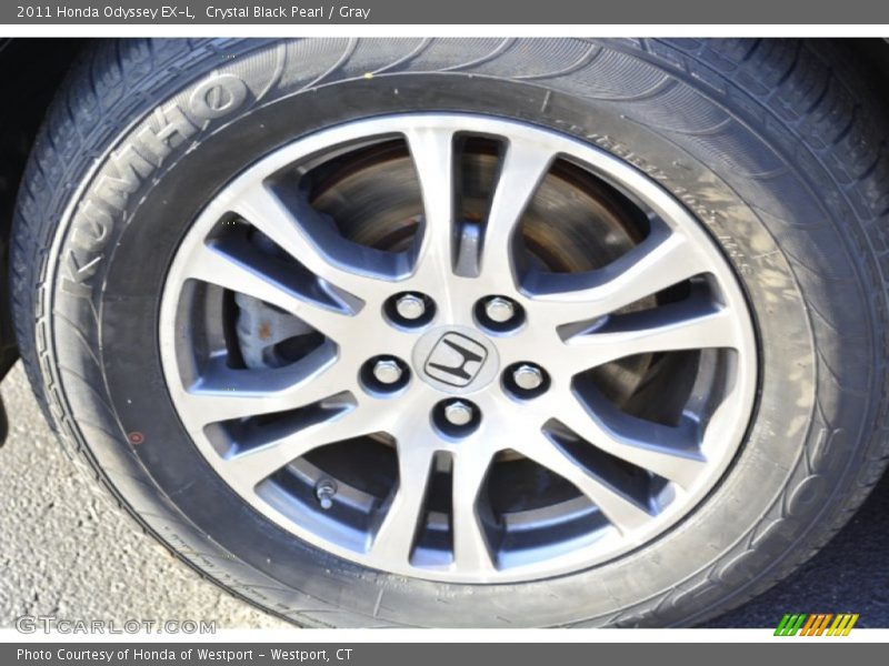 Crystal Black Pearl / Gray 2011 Honda Odyssey EX-L