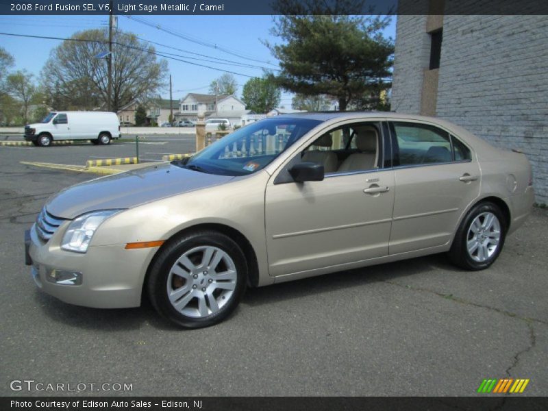 Light Sage Metallic / Camel 2008 Ford Fusion SEL V6