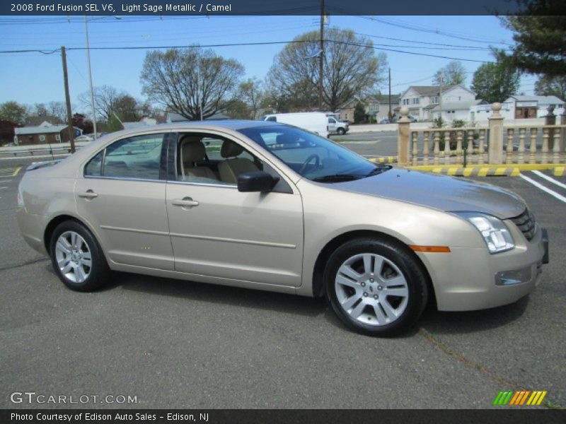 Light Sage Metallic / Camel 2008 Ford Fusion SEL V6