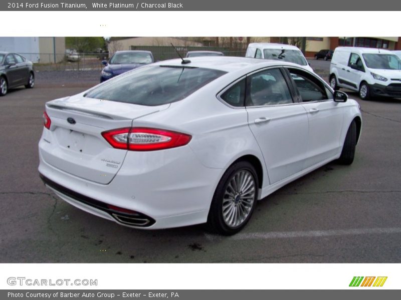 White Platinum / Charcoal Black 2014 Ford Fusion Titanium