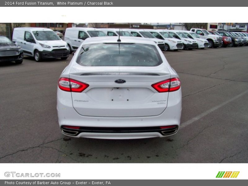 White Platinum / Charcoal Black 2014 Ford Fusion Titanium