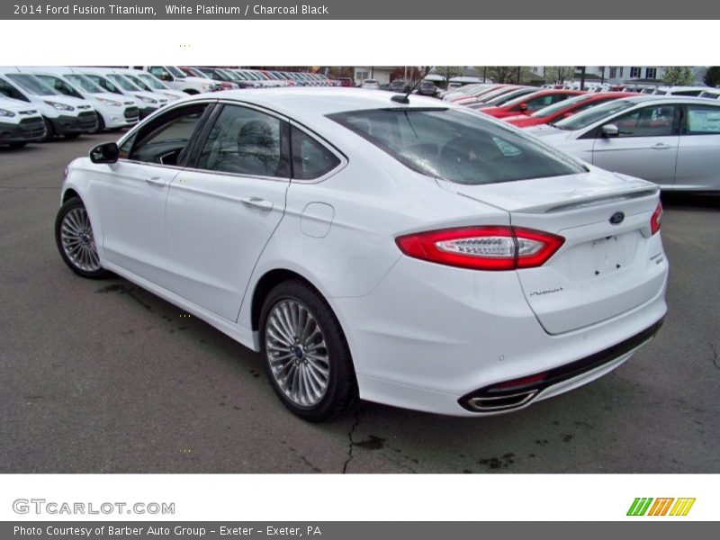 White Platinum / Charcoal Black 2014 Ford Fusion Titanium