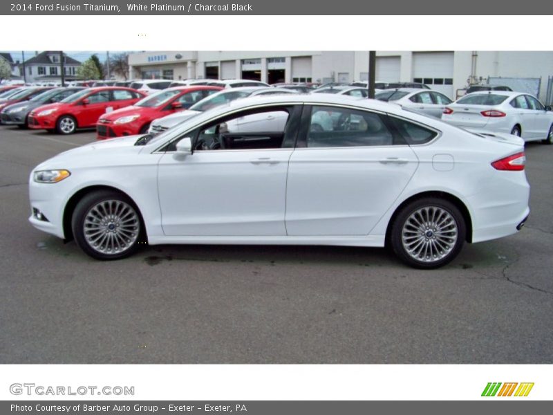 White Platinum / Charcoal Black 2014 Ford Fusion Titanium
