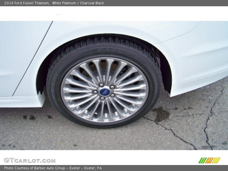 White Platinum / Charcoal Black 2014 Ford Fusion Titanium
