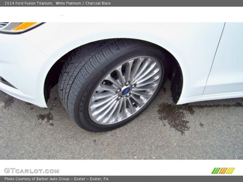White Platinum / Charcoal Black 2014 Ford Fusion Titanium