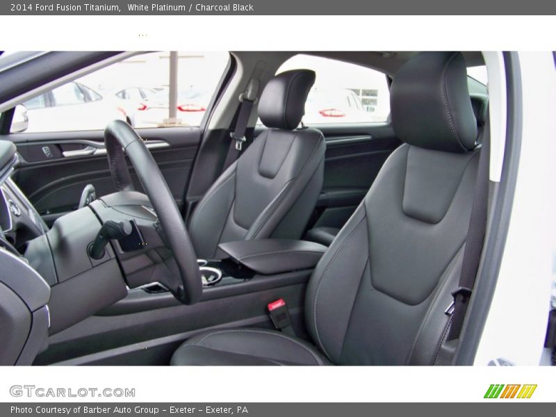 White Platinum / Charcoal Black 2014 Ford Fusion Titanium