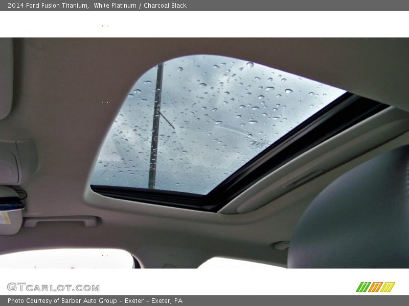 White Platinum / Charcoal Black 2014 Ford Fusion Titanium