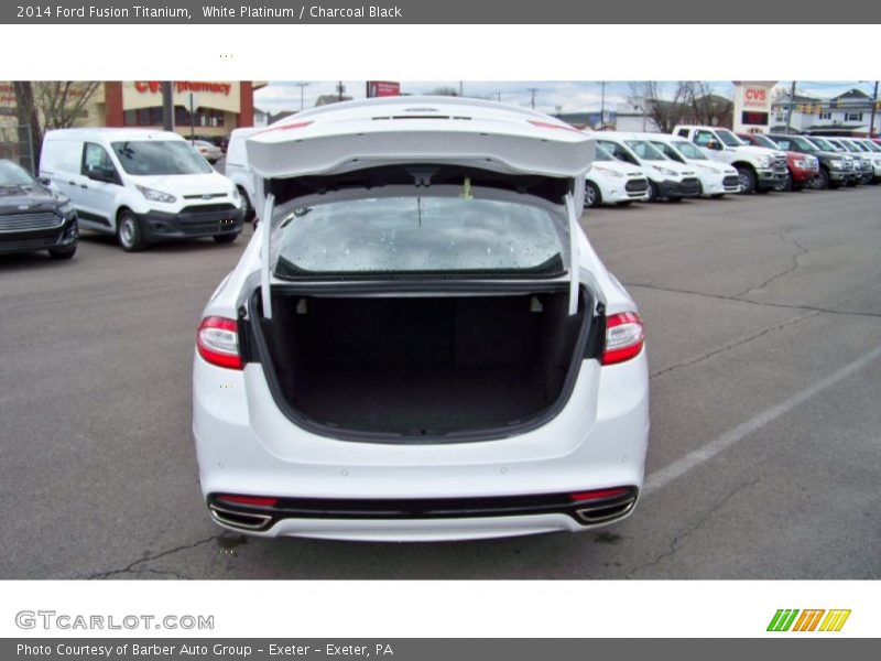White Platinum / Charcoal Black 2014 Ford Fusion Titanium