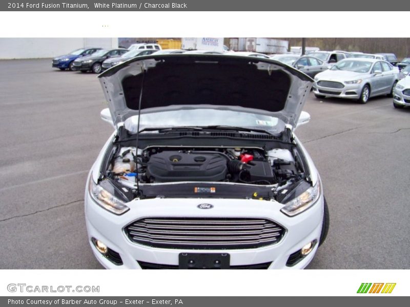White Platinum / Charcoal Black 2014 Ford Fusion Titanium