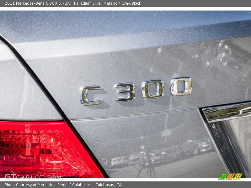 Palladium Silver Metallic / Grey/Black 2011 Mercedes-Benz C 300 Luxury