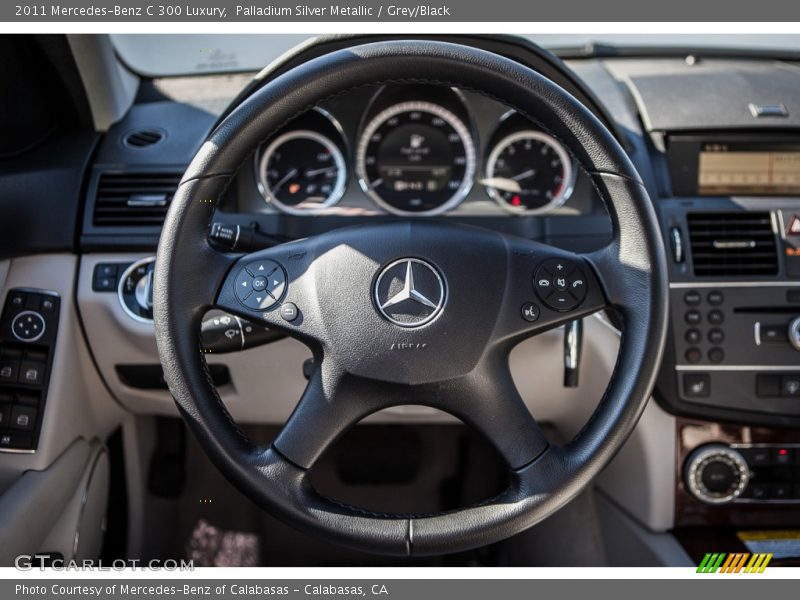 Palladium Silver Metallic / Grey/Black 2011 Mercedes-Benz C 300 Luxury