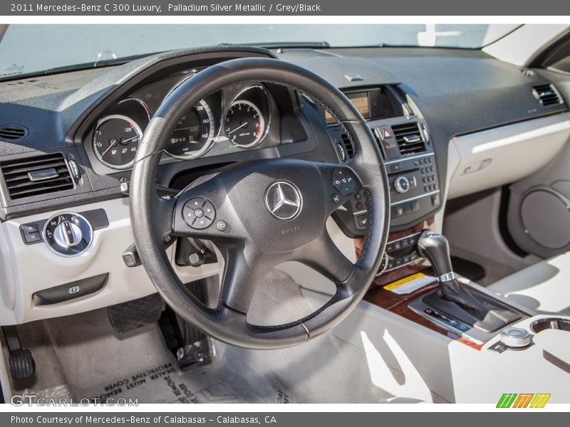 Palladium Silver Metallic / Grey/Black 2011 Mercedes-Benz C 300 Luxury