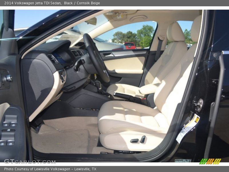 Black / Cornsilk Beige 2014 Volkswagen Jetta TDI Sedan