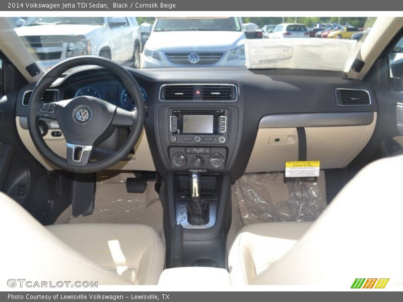 Black / Cornsilk Beige 2014 Volkswagen Jetta TDI Sedan