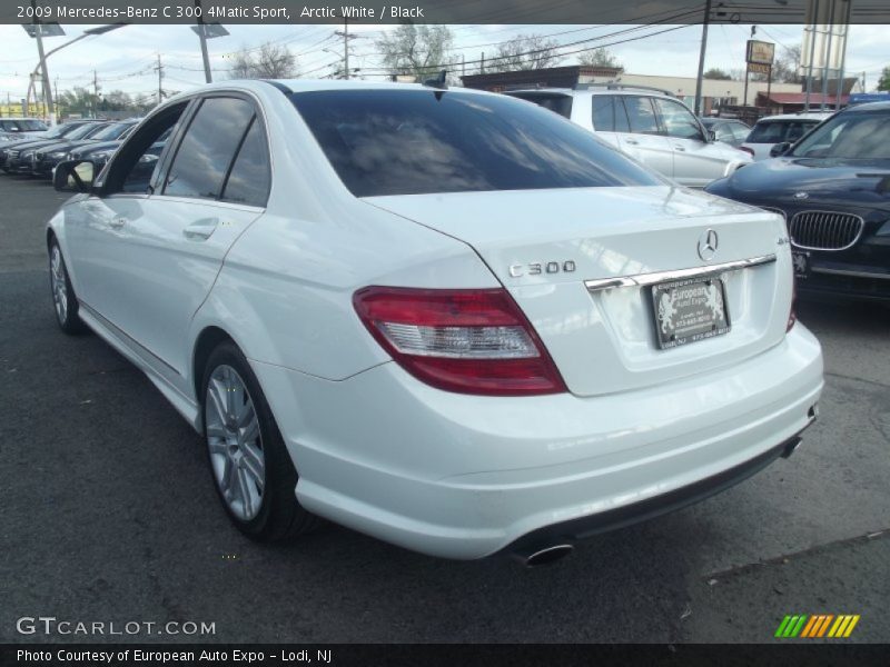 Arctic White / Black 2009 Mercedes-Benz C 300 4Matic Sport
