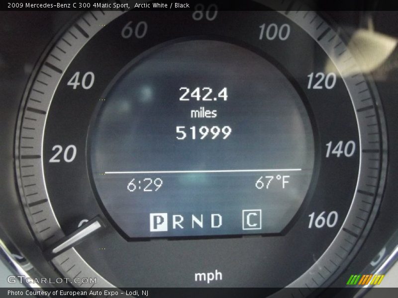Arctic White / Black 2009 Mercedes-Benz C 300 4Matic Sport