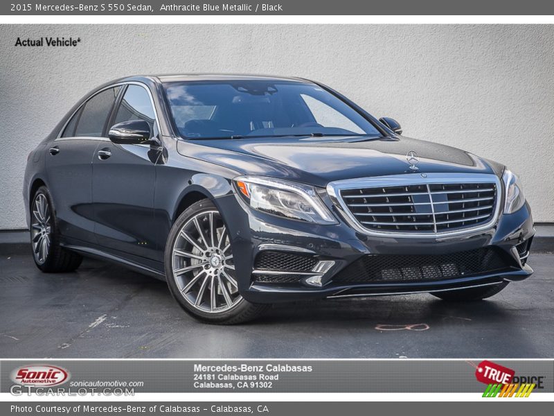 Anthracite Blue Metallic / Black 2015 Mercedes-Benz S 550 Sedan