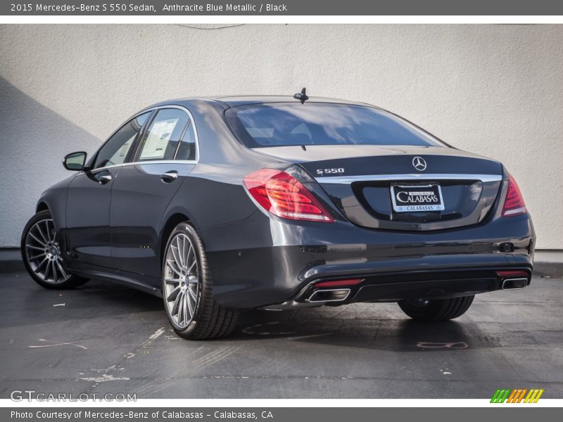 Anthracite Blue Metallic / Black 2015 Mercedes-Benz S 550 Sedan