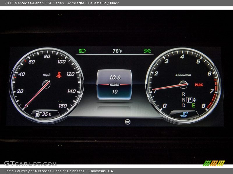  2015 S 550 Sedan 550 Sedan Gauges