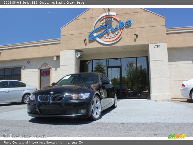 Jet Black / Cream Beige 2008 BMW 3 Series 335i Coupe