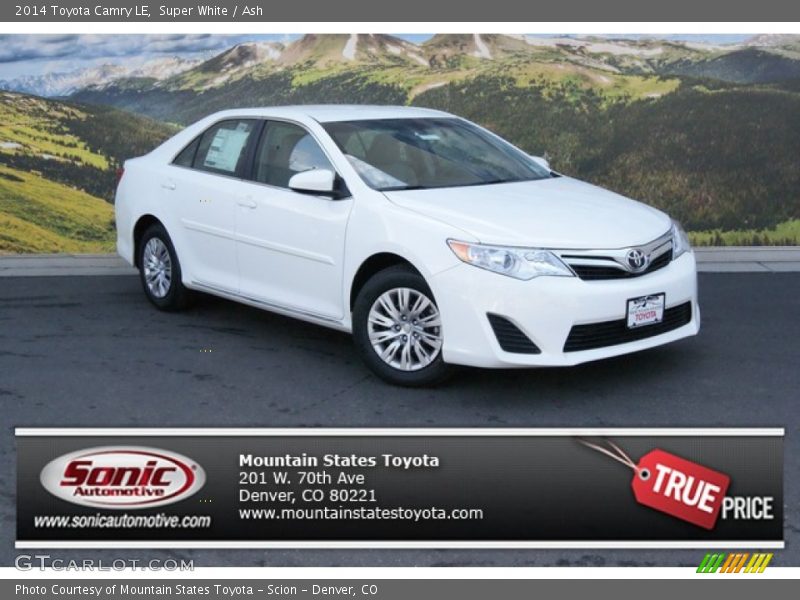 Super White / Ash 2014 Toyota Camry LE