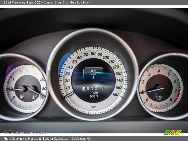 Steel Grey Metallic / Black 2014 Mercedes-Benz C 250 Coupe
