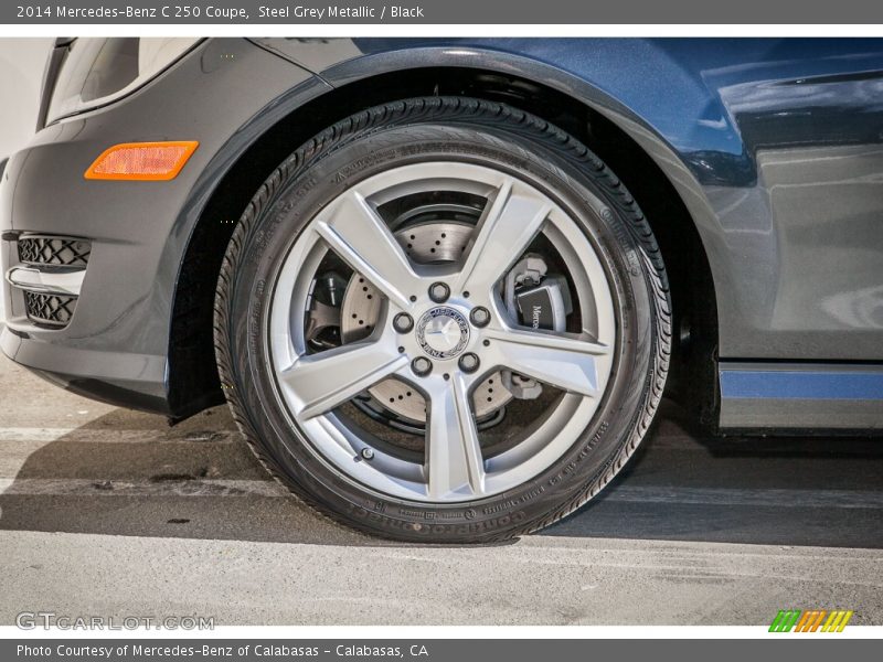 Steel Grey Metallic / Black 2014 Mercedes-Benz C 250 Coupe
