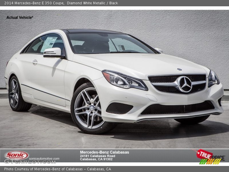 Diamond White Metallic / Black 2014 Mercedes-Benz E 350 Coupe