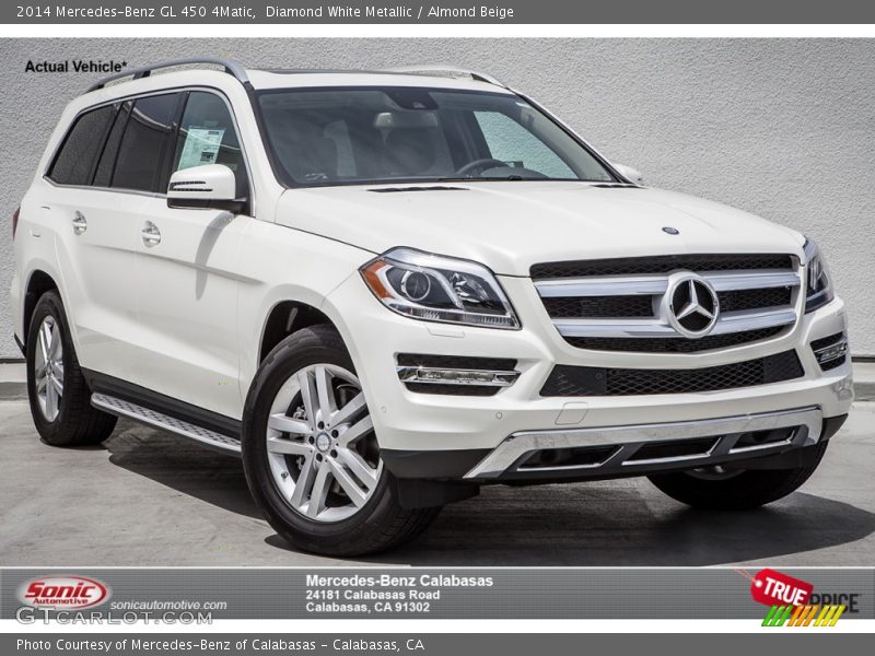 Diamond White Metallic / Almond Beige 2014 Mercedes-Benz GL 450 4Matic