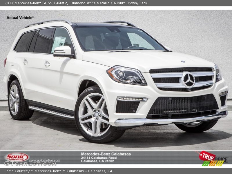 Diamond White Metallic / Auburn Brown/Black 2014 Mercedes-Benz GL 550 4Matic