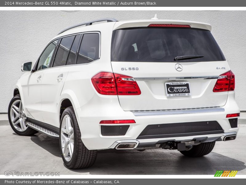 Diamond White Metallic / Auburn Brown/Black 2014 Mercedes-Benz GL 550 4Matic