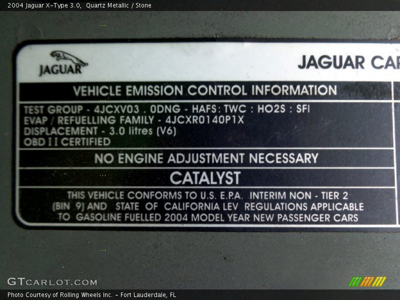 Quartz Metallic / Stone 2004 Jaguar X-Type 3.0