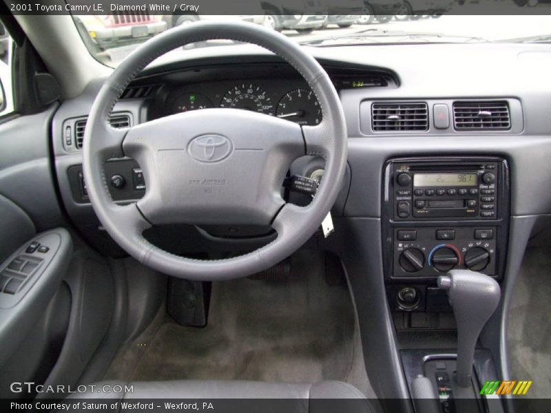 Diamond White / Gray 2001 Toyota Camry LE