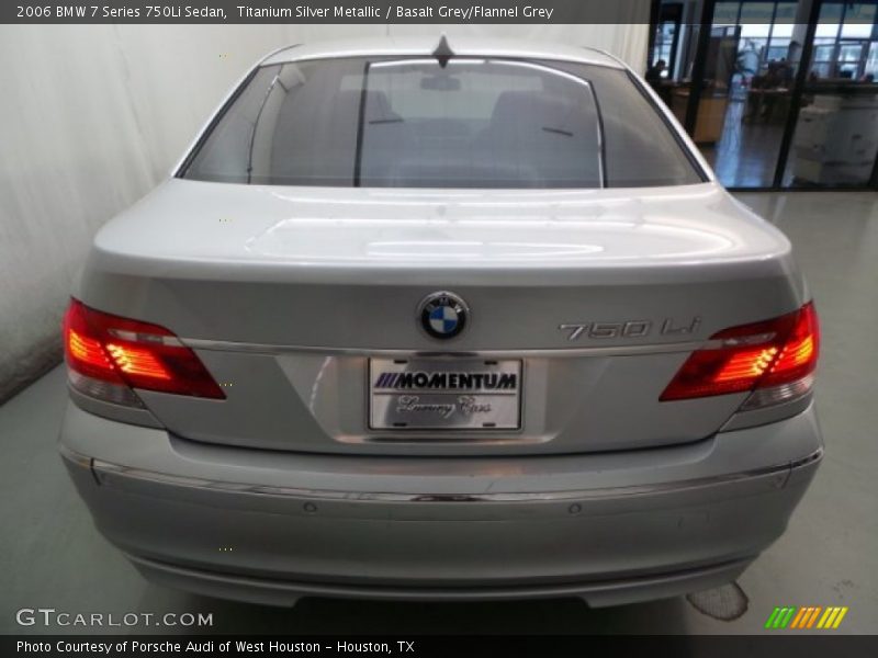 Titanium Silver Metallic / Basalt Grey/Flannel Grey 2006 BMW 7 Series 750Li Sedan