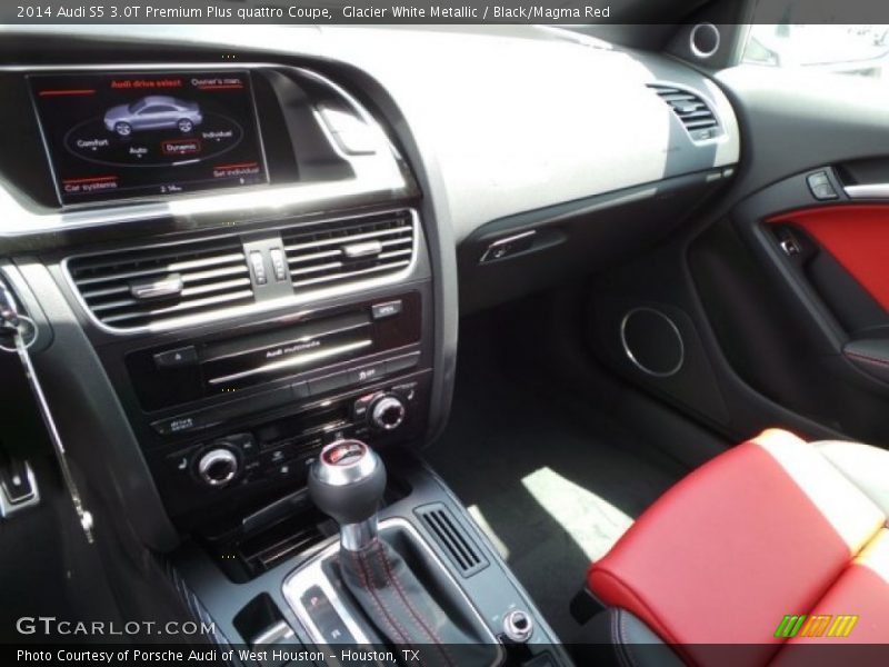 Glacier White Metallic / Black/Magma Red 2014 Audi S5 3.0T Premium Plus quattro Coupe
