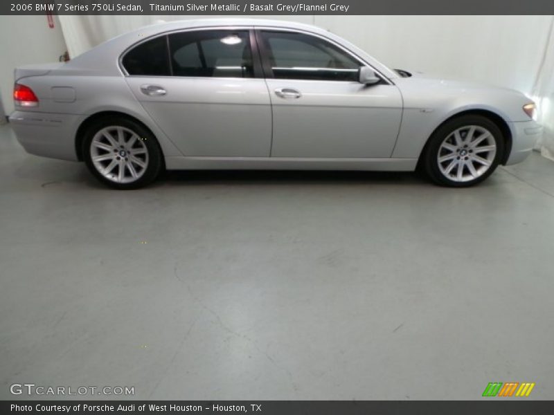 Titanium Silver Metallic / Basalt Grey/Flannel Grey 2006 BMW 7 Series 750Li Sedan