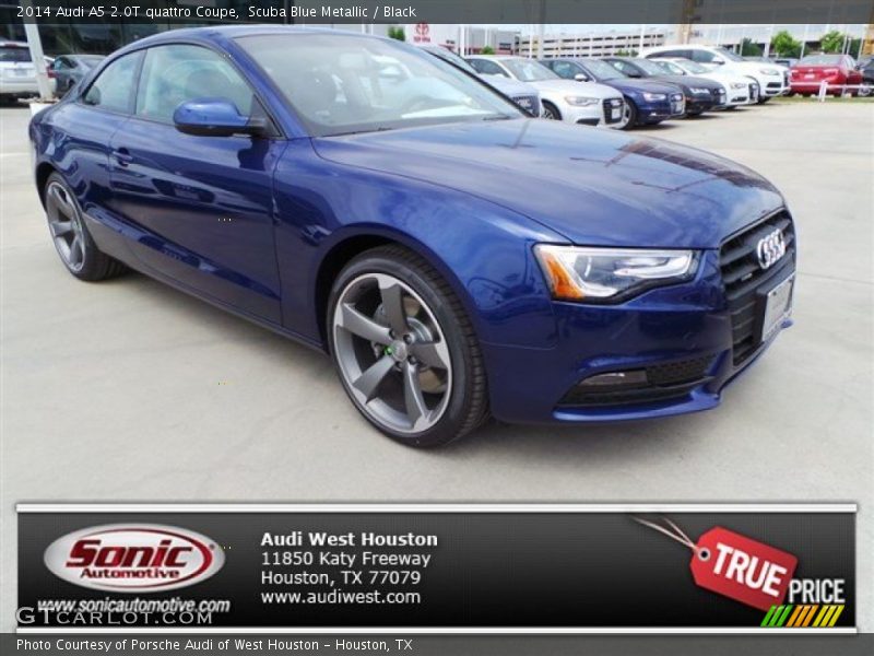 Scuba Blue Metallic / Black 2014 Audi A5 2.0T quattro Coupe