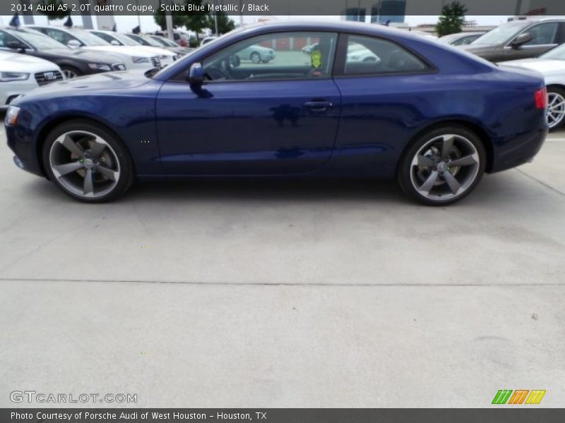 Scuba Blue Metallic / Black 2014 Audi A5 2.0T quattro Coupe