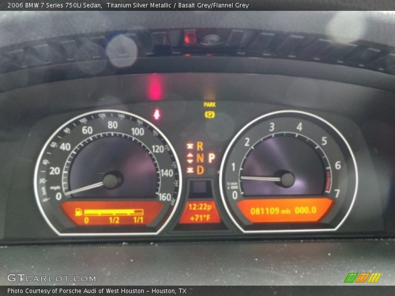Titanium Silver Metallic / Basalt Grey/Flannel Grey 2006 BMW 7 Series 750Li Sedan