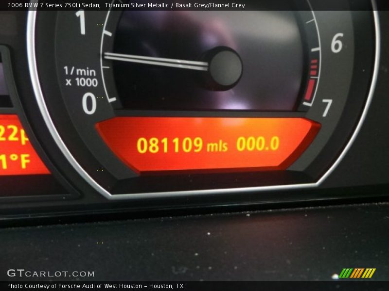 Titanium Silver Metallic / Basalt Grey/Flannel Grey 2006 BMW 7 Series 750Li Sedan