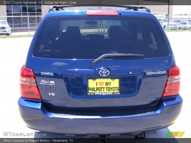 Indigo Ink Pearl / Gray 2002 Toyota Highlander V6