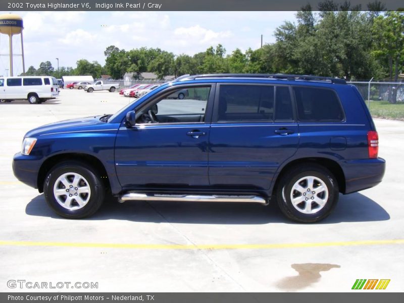 Indigo Ink Pearl / Gray 2002 Toyota Highlander V6