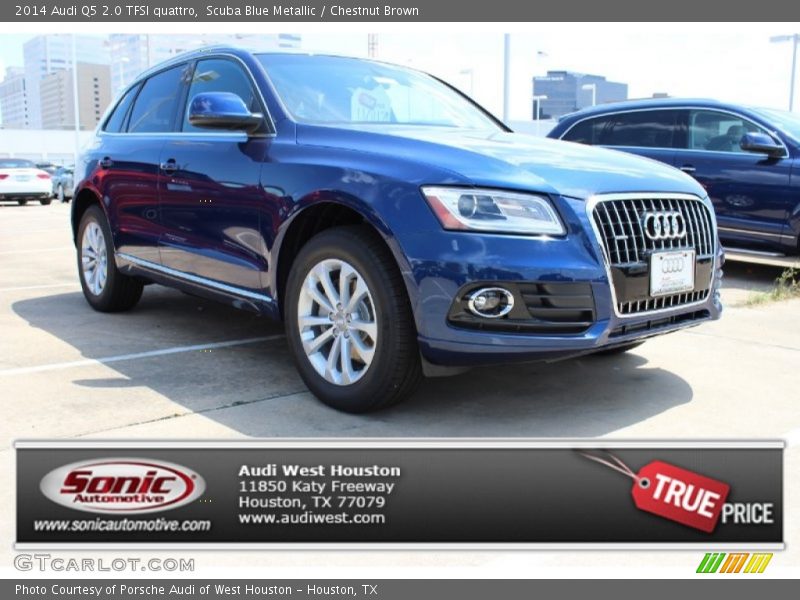 Scuba Blue Metallic / Chestnut Brown 2014 Audi Q5 2.0 TFSI quattro