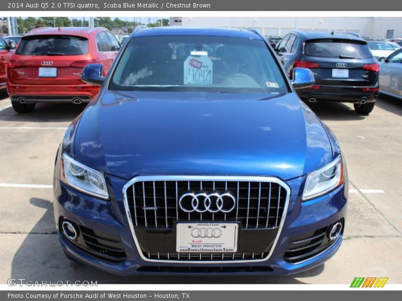 Scuba Blue Metallic / Chestnut Brown 2014 Audi Q5 2.0 TFSI quattro