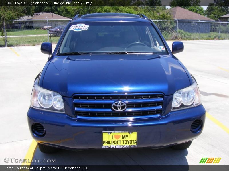 Indigo Ink Pearl / Gray 2002 Toyota Highlander V6