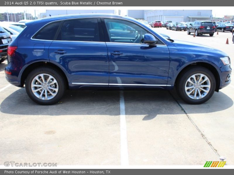 Scuba Blue Metallic / Chestnut Brown 2014 Audi Q5 2.0 TFSI quattro