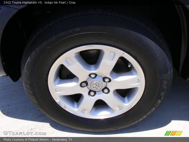 Indigo Ink Pearl / Gray 2002 Toyota Highlander V6