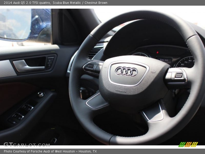 Scuba Blue Metallic / Chestnut Brown 2014 Audi Q5 2.0 TFSI quattro