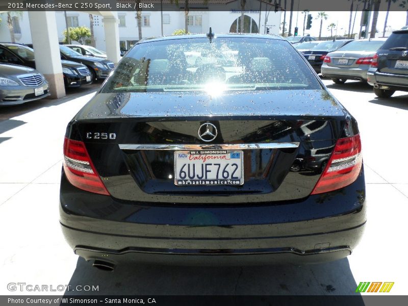 Black / Black 2012 Mercedes-Benz C 250 Sport